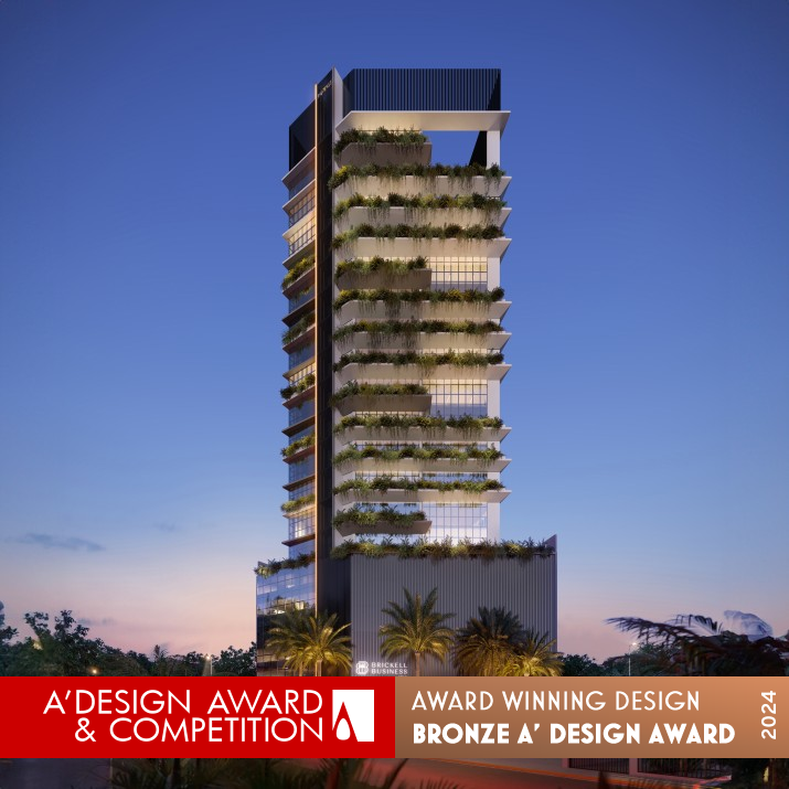 Brickell Business Commercial Building by Daniel de Amorim Bronze Architecture, Building and Structure Design Award Winner 2024 