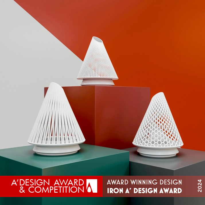 The Conequeror Lamp by Kezia Age Iron 3D Printed Forms and Products Design Award Winner 2024 