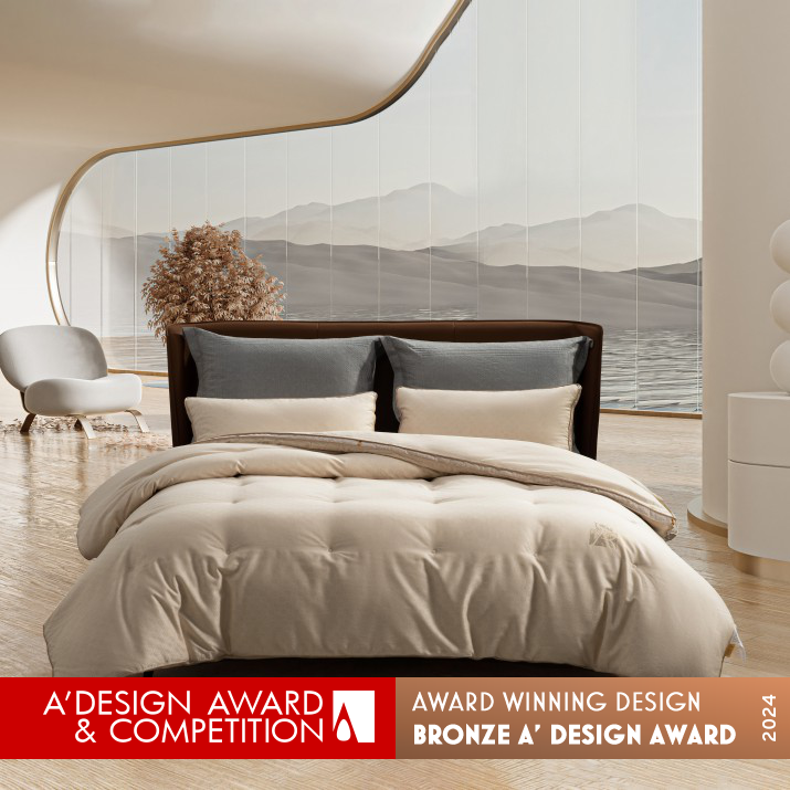 Natural Colored Quilt by Shuixing Jiafang Bronze Bedding Design Award Winner 2024 