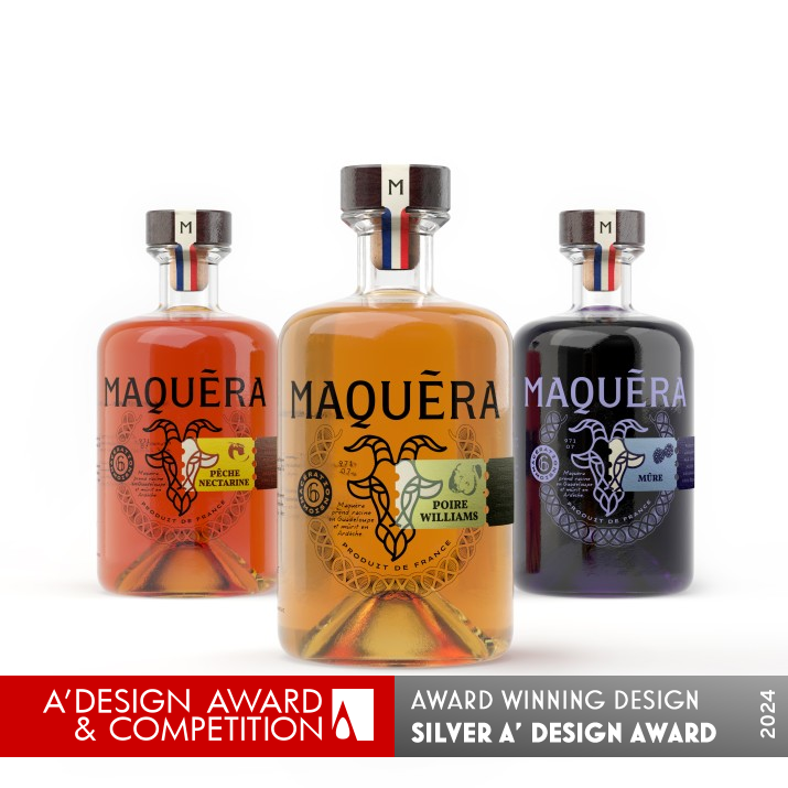 Maquera 50cl Infused Liquor Bottle by Guillaume Tiravy Silver Packaging Design Award Winner 2024 