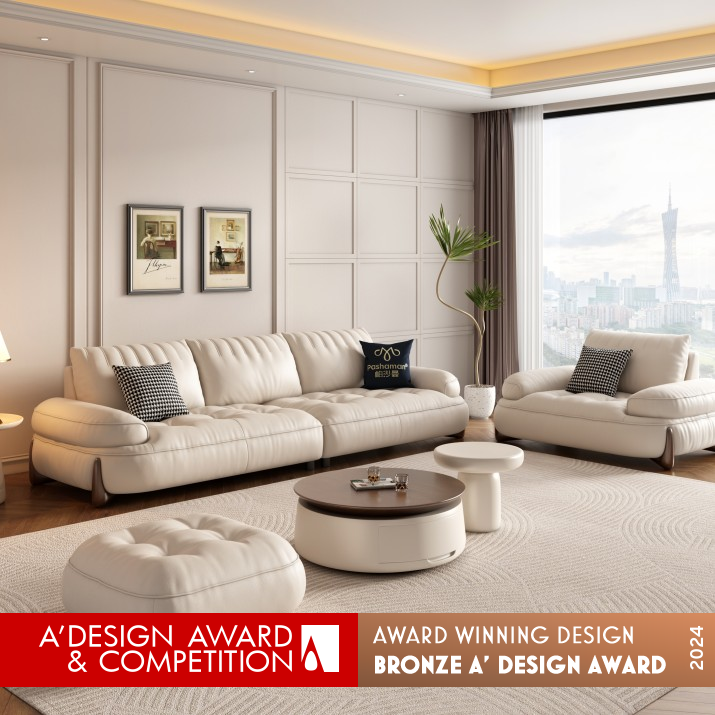 Elegant Arc Sofa by Pashaman Home Bronze Furniture Design Award Winner 2024 