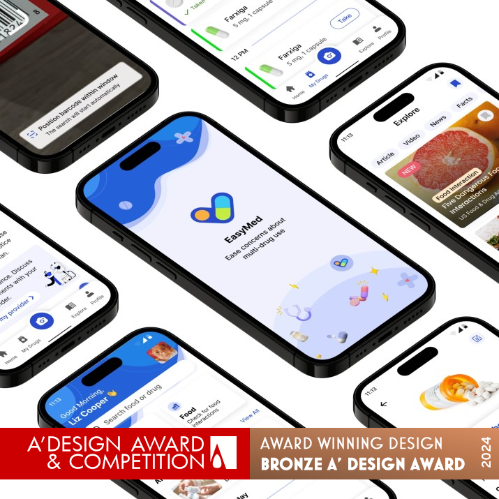 EasyMed Mobile Application by Lingshuang Kong, Yumei Feng and Shichao Wang Bronze Mobile Technologies, Applications and Software Design Award Winner 2024 