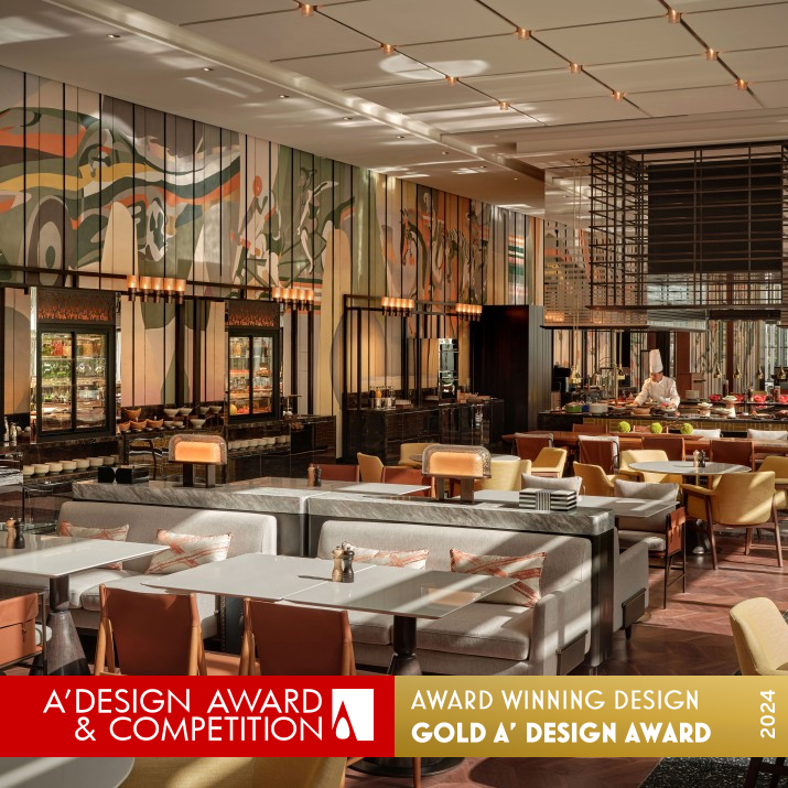 Hyatt Centric Gaoxin Xi'an Mural Art by Jansword Zhu Golden Interior Space and Exhibition Design Award Winner 2024 