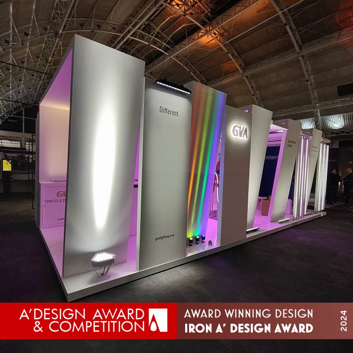 Lighting Tunnel Exhibition Booth by Nargiza Usmanova Iron Trade Show Architecture, Interiors, and Exhibit Design Award Winner 2024 