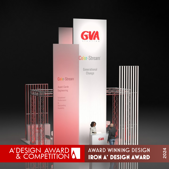 Illuminated Skyline Exhibition Booth by Nargiza Usmanova Iron Trade Show Architecture, Interiors, and Exhibit Design Award Winner 2024 