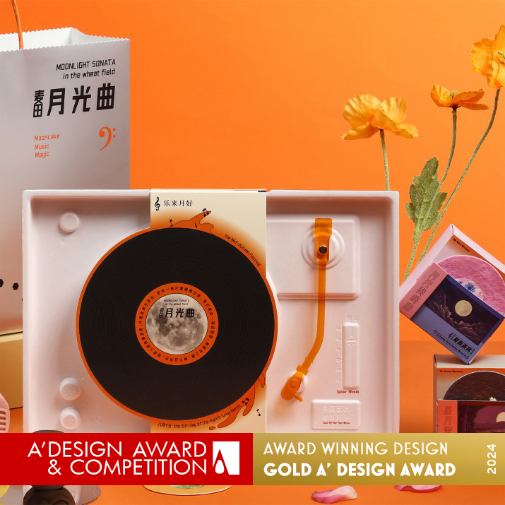 Wheat Field Moonlight Sonata Mooncake Packaging by Gao Gongxuan and Liu Qidong Golden Packaging Design Award Winner 2024 