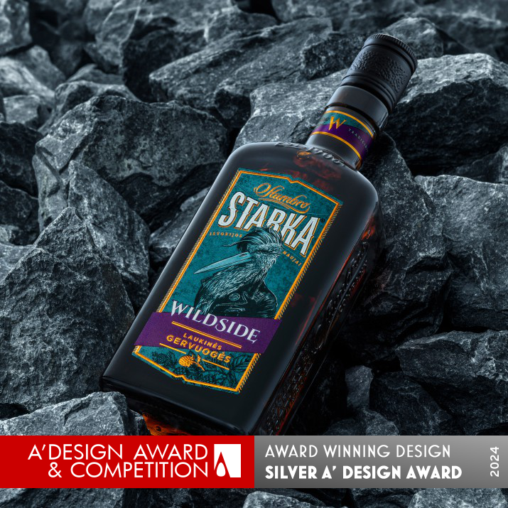 Starka Wildside Bottle Design And Labels by Asta Kauspedaite Silver Packaging Design Award Winner 2024 