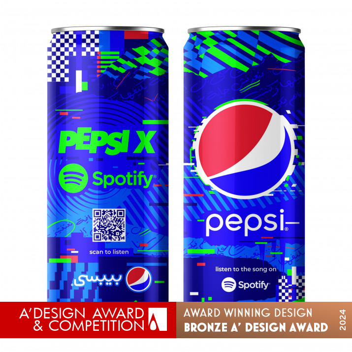 Pepsi X Spotify Beverage Packaging by PepsiCo Design and Innovation Bronze Packaging Design Award Winner 2024 