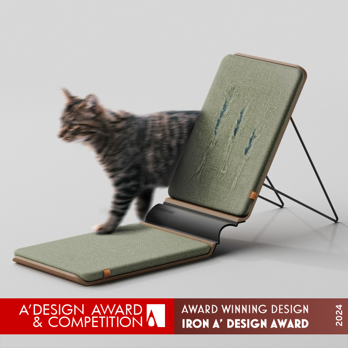 Catvas Cat Scratching Board by Livelyhood Ltd. Iron Pet Care, Toys, Supplies and Products for Animals Design Award Winner 2024 
