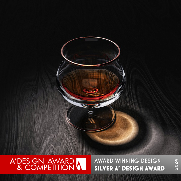 The Niall Cognac Glass by Tiago Russo and Katia Martins Silver Bakeware, Tableware, Drinkware and Cookware Design Award Winner 2024 
