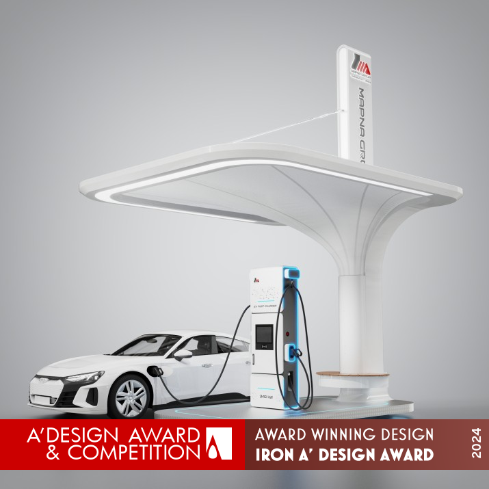 EV Charge Pro Electric Car Dispenser Charger by Javid Afshari Iron Energy Products, Projects and Devices Design Award Winner 2024 