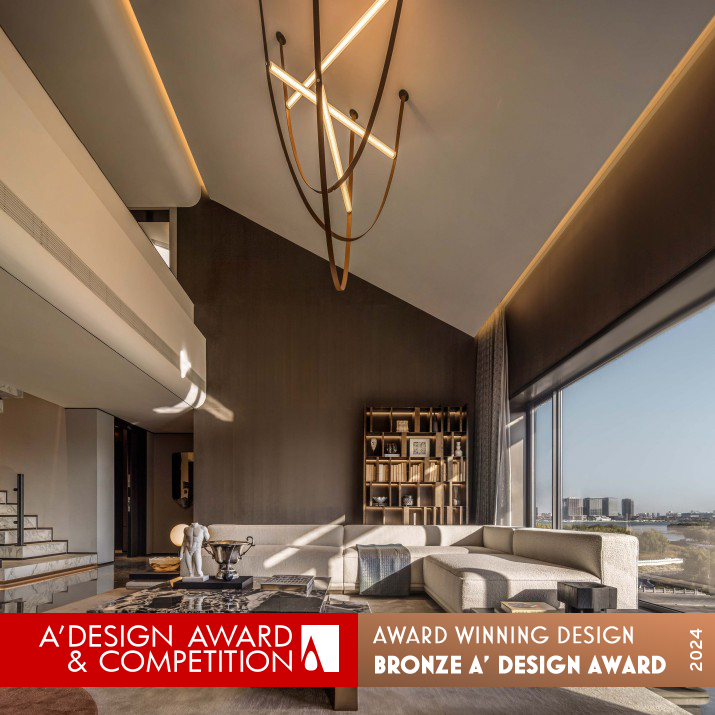 Zhengzhou Poly Puyue Duplex Showflat Interior Design by Robin Wang Bronze Interior Space and Exhibition Design Award Winner 2024 