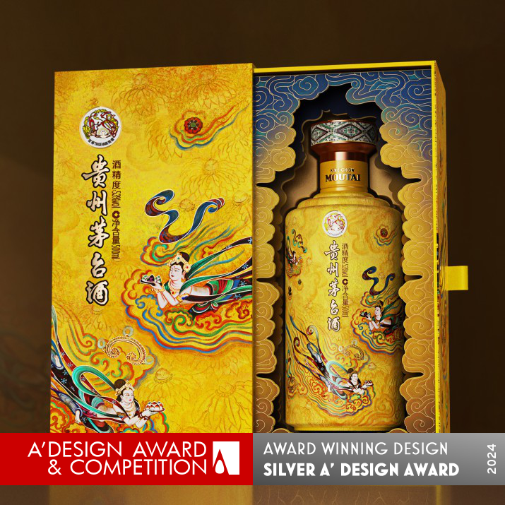 Kweichow Moutai Sanhua Flying Apsaras Baijiu Packaging by Ying Song Brand Design Shenzhen Co., Ltd Silver Packaging Design Award Winner 2024 