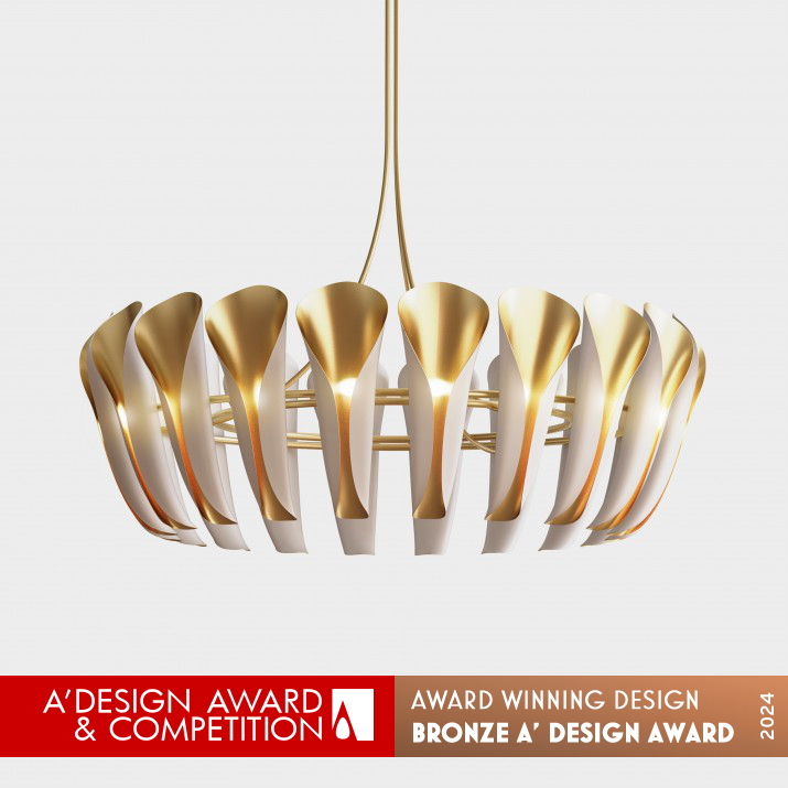 Pearl Chandelier by Waxy Design Studio Bronze Lighting Products and Fixtures Design Award Winner 2024 