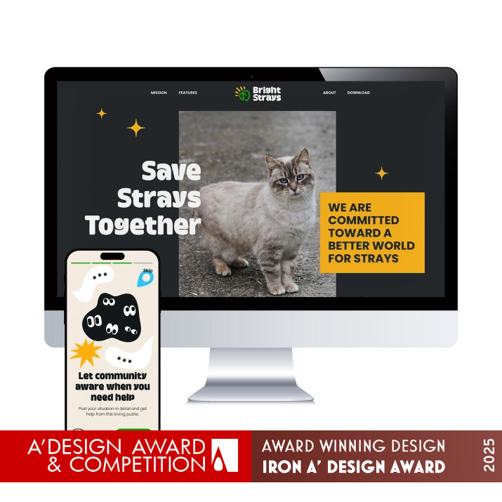 Bright Stray Web Responsive Design by Tina Gada Iron Website and Web Design Award Winner 2025 