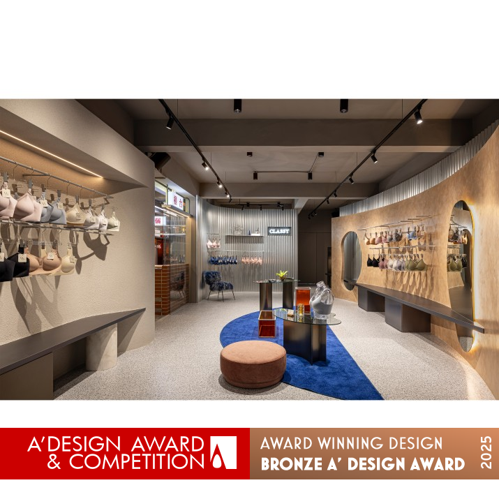 Connecting Sculpture Lingerie Store by Kun Yen Lu Bronze Interior Space and Exhibition Design Award Winner 2025 