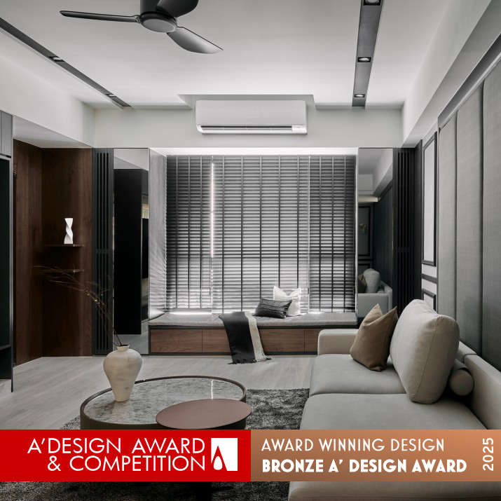 Inked Elegant Residential Apartment by Yu Xuan Lai Bronze Interior Space and Exhibition Design Award Winner 2025 