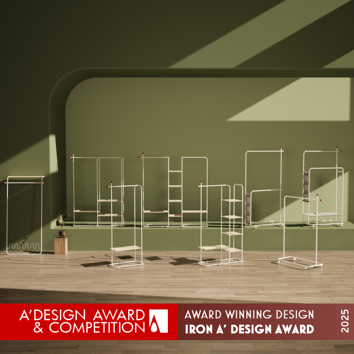 Zina Garment Rack by Yu Ren Iron Furniture Design Award Winner 2025 