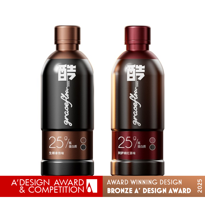 Grace Flow Protein Boost Packaging by Jeff Wu Bronze Packaging Design Award Winner 2025 