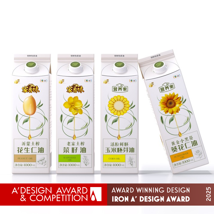 Vegetable Cooking Oil Packaging by Jeff Wu Iron Packaging Design Award Winner 2025 