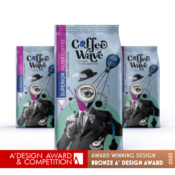 Coffee Wave Food Bag by ABC Design Communication Bronze Packaging Design Award Winner 2025 