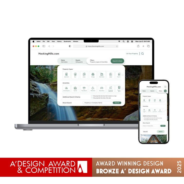 Hocking Hills Web Design by Cansu Dagbagli Ferreira Bronze Interface, Interaction and User Experience Design Award Winner 2025 
