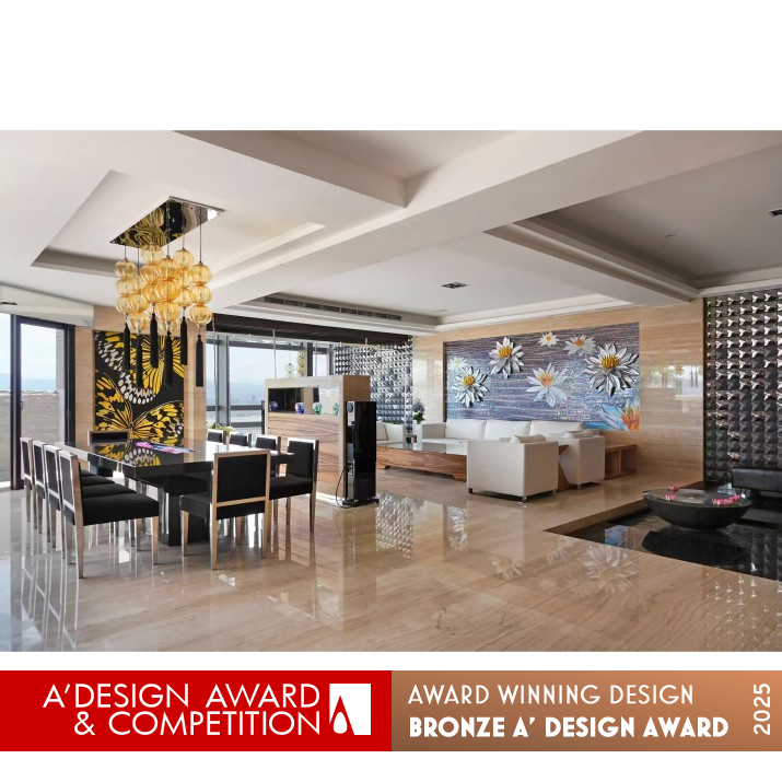 Mirrored Lotus Residence by Uni Being Ltd. Bronze Interior Space and Exhibition Design Award Winner 2025 