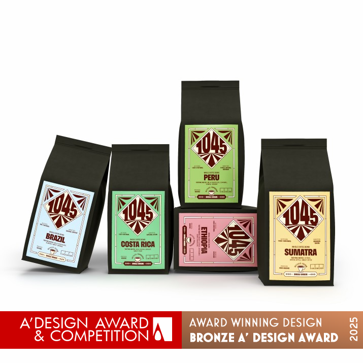 1045 Coffee Beans Packaging by Natalya Bilousova Bronze Packaging Design Award Winner 2025 