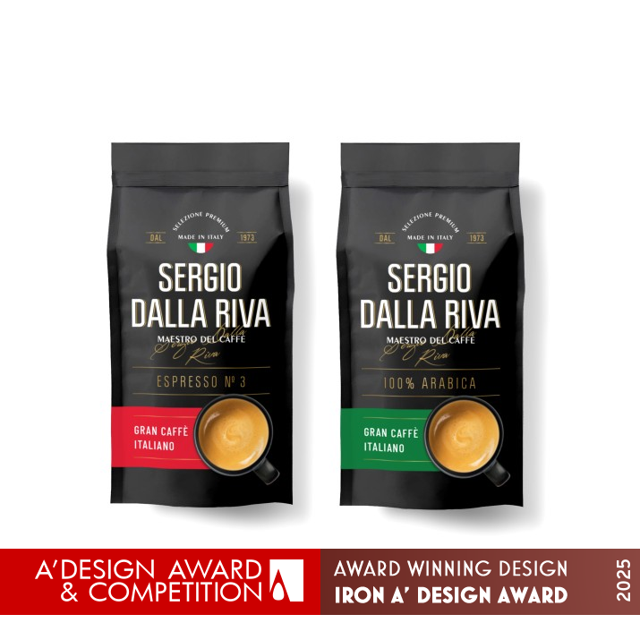 Sergio Dalla Riva Coffee by Olha Takhtarova Iron Packaging Design Award Winner 2025 