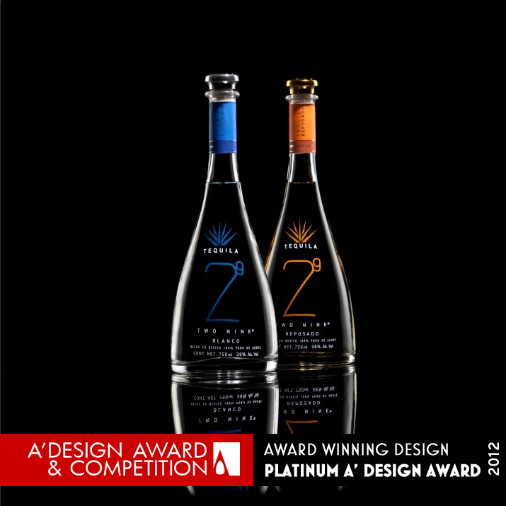 Tequila 29 Two Nine Tequila brand. by Casa Xplendor Platinum Packaging Design Award Winner 2012 