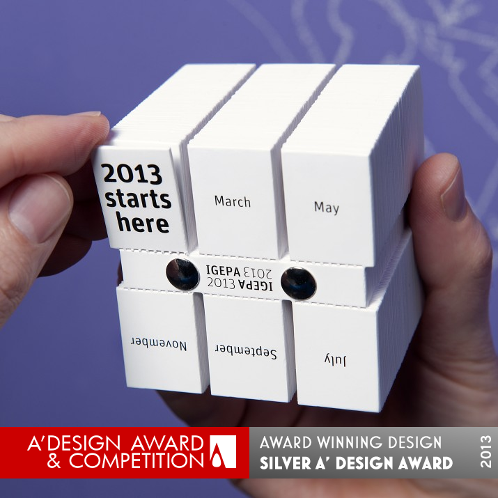 The Cube Calendar Calendar by Philip Stroomberg Silver Graphics, Illustration and Visual Communication Design Award Winner 2013 