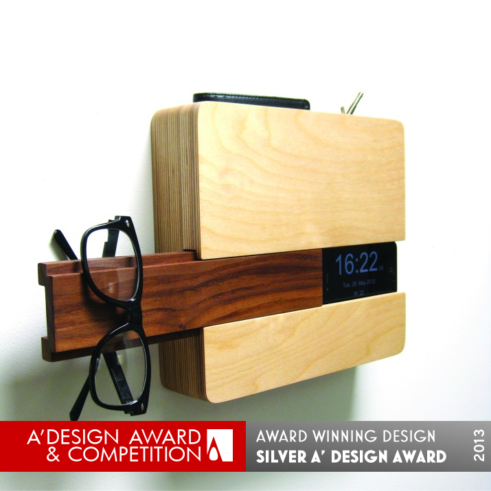 The Butler Home Organizer/Wall Clock by Curtis Micklish Silver Furniture Design Award Winner 2013 