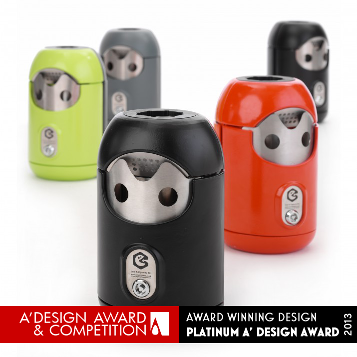 Smartstreets-Smartbin™ Cigarette / Gum bin by Chris Garcin and Andrew Farish Platinum Social Design Award Winner 2013 