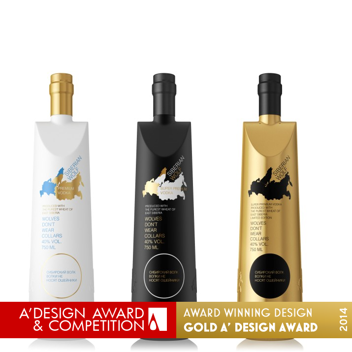 Siberian Wolf Vodka Vodka Bottle by GJ PACKAGING Golden Packaging Design Award Winner 2014 