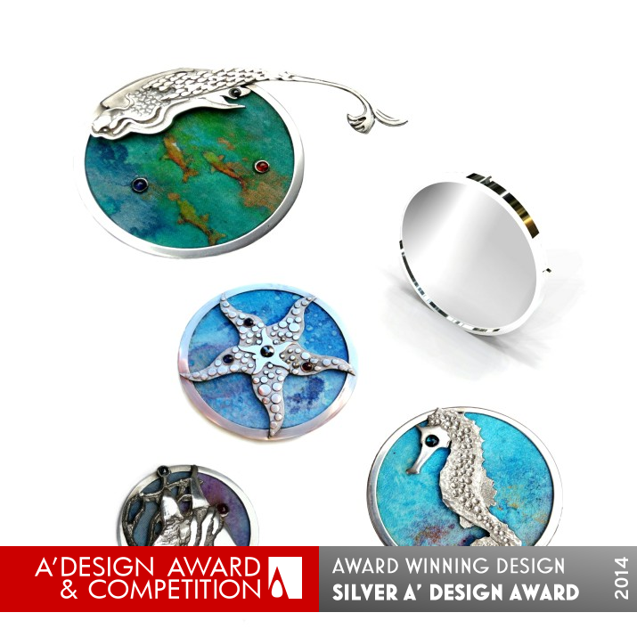 Oceana Make-up mirrors by Clive  and Tina Bullivant Silver Fine Arts and Art Installation Design Award Winner 2014 