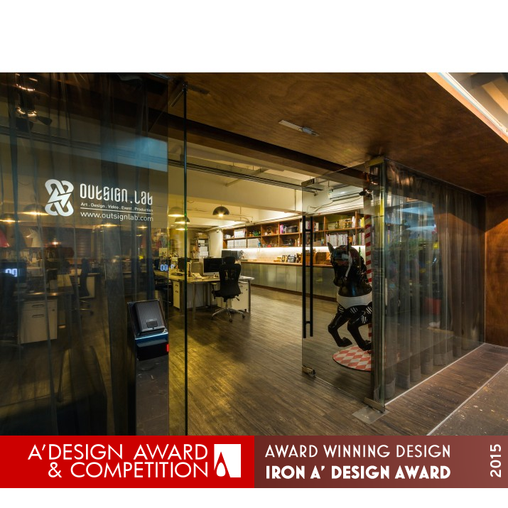 OUTSIGN.Lab Design Studio Office/ Studio Design by Jacen, Shing Cheung Iron Interior Space and Exhibition Design Award Winner 2015 