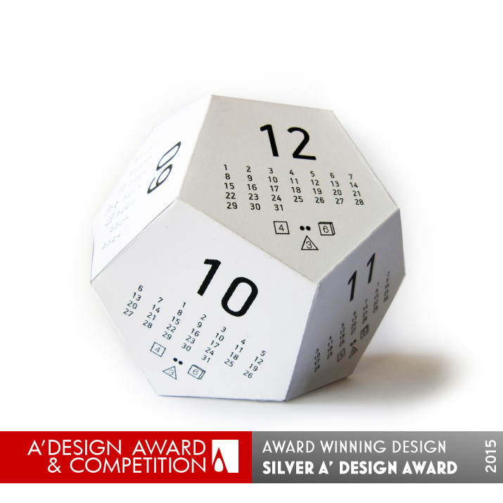 Dicecal Multifunctional Calendar by Andrea Kis Silver Graphics, Illustration and Visual Communication Design Award Winner 2015 