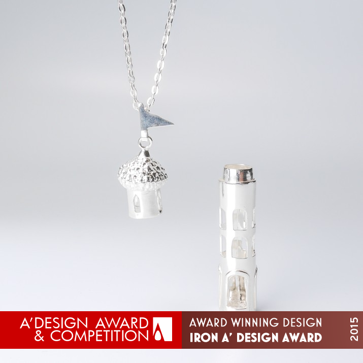 Architecture Pendant (necklace) by Kim Hung Chea Iron Jewelry Design Award Winner 2015 