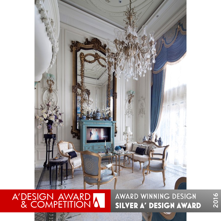 Delicacy Embellishing Luxury Residential House by Sarah Yan Silver Interior Space and Exhibition Design Award Winner 2016 