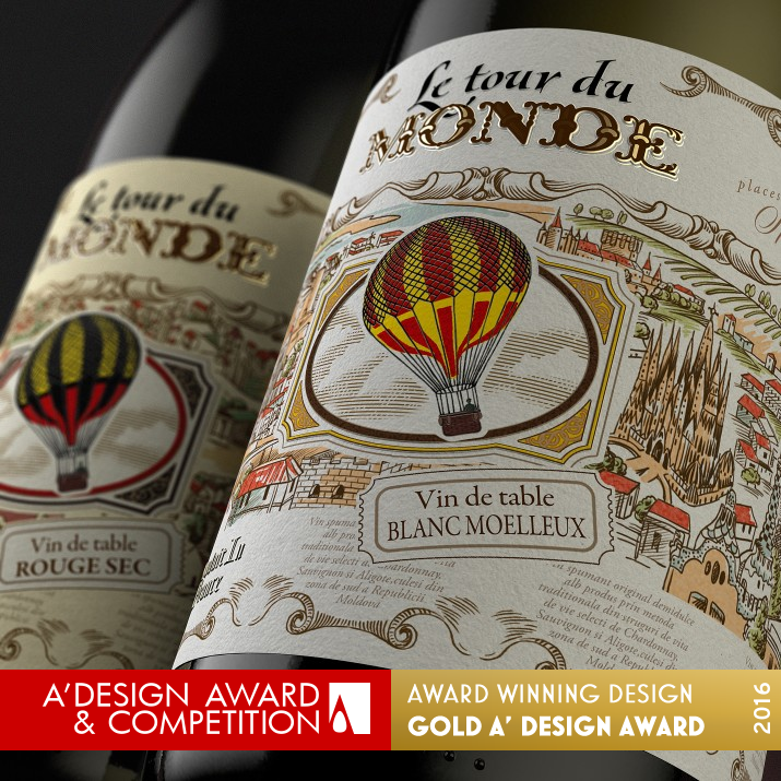 Le Tour De Monde Series of European wines by Valerii Sumilov Golden Packaging Design Award Winner 2016 