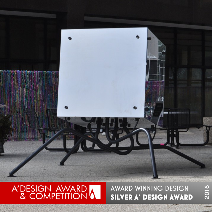 El Soporte del Cubo Sculpture by Fabrizio Constanza Silver Fine Arts and Art Installation Design Award Winner 2016 