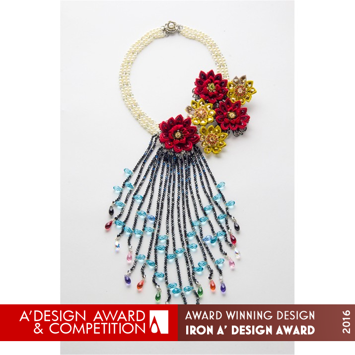 Phoenix in Bloom Necklace by Asuka Saito Iron Jewelry Design Award Winner 2016 