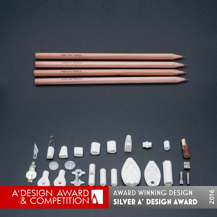 Pimp My Pencil Add-On, Toy by Matthias Krissmayr Silver Art and Stationery Supplies Design Award Winner 2016 