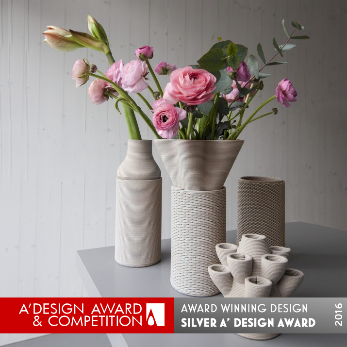 Flwr Shpr (Flower Shaper) Vase by Dave Coomans & Gaudi Hoedaya Silver 3D Printed Forms and Products Design Award Winner 2016 
