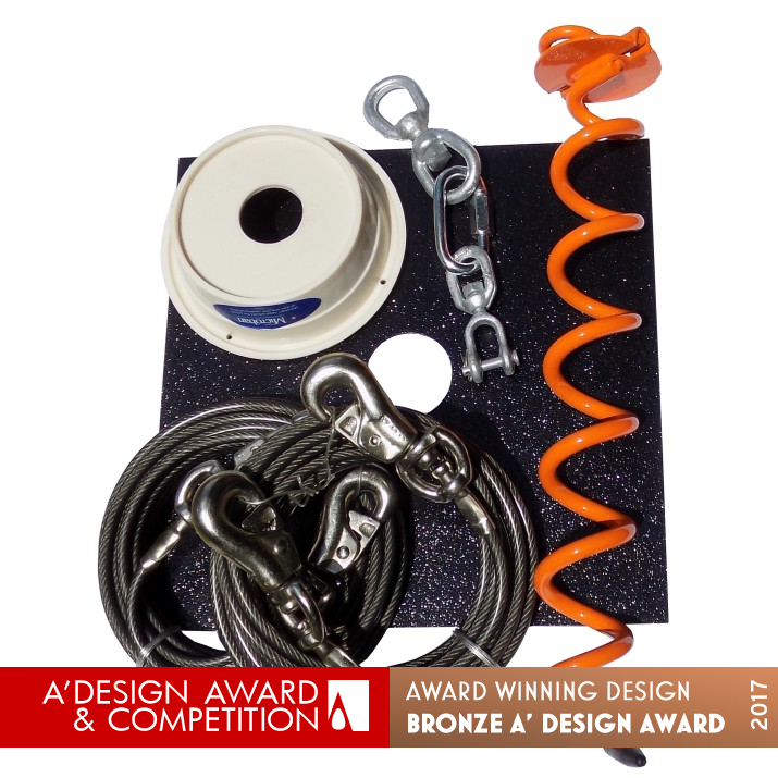 Double Dog Run Tangle Free Tie Out by Kim Wherley Bronze Pet Care, Toys, Supplies and Products for Animals Design Award Winner 2017 