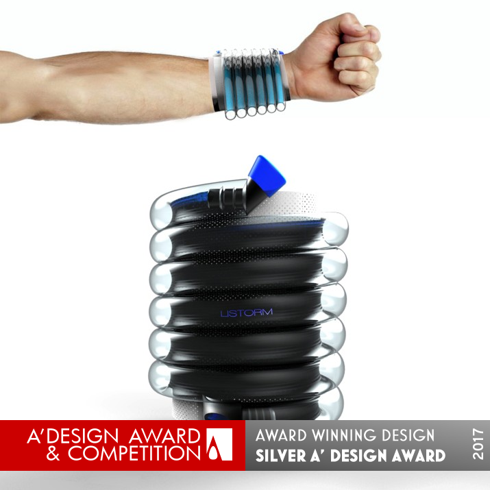 LISTORM - LIQUID STORAGE ARMBAND Liquid storage bracelet by Csaba Tölgyesy Silver Sporting Goods, Fitness and Recreation Equipment Design Award Winner 2017 