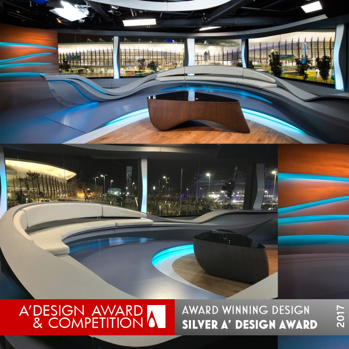 Olympic Studios Set design  by Letícia Vorcaro - SporTV Silver Performing Arts, Stage, Style and Scenery Design Award Winner 2017 