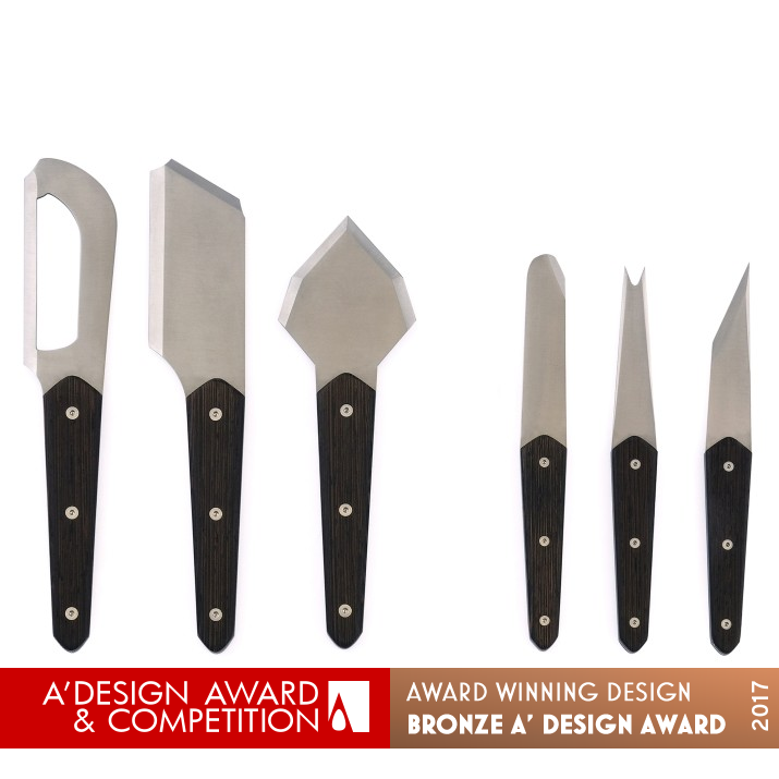 Assaggio Cutlery Set Cutlery Set For Cheese Tasting by Federica Di Pietro Bronze Food, Beverage and Culinary Arts Design Award Winner 2017 