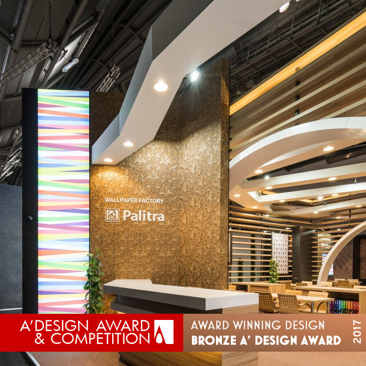 Exhibition Stand Palitra Exhibition Design by Viktor Bilak Bronze Interior Space and Exhibition Design Award Winner 2017 