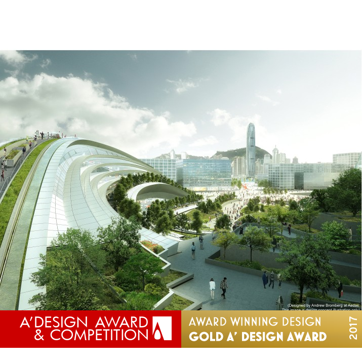 Express Rail Link West Kowloon Terminus Public Transportation by Andrew Bromberg Golden Architecture, Building and Structure Design Award Winner 2017 